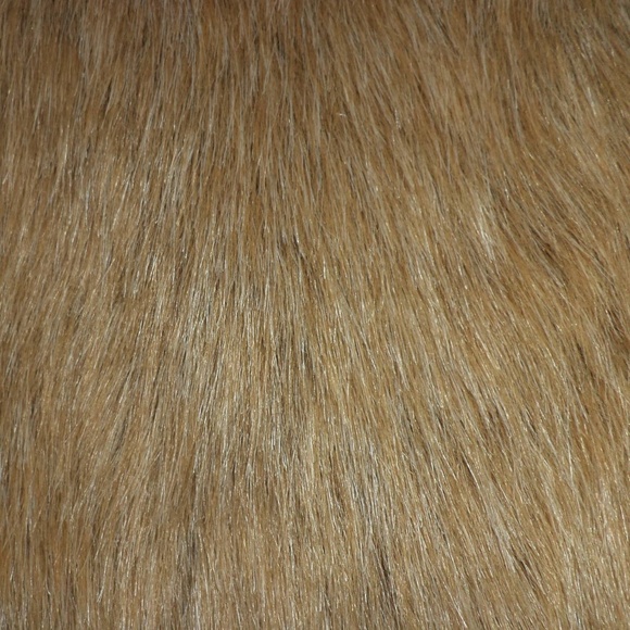INC Faux Fur Vest M Brown Beige Tan OPEN FRONT - Picture 3 of 6